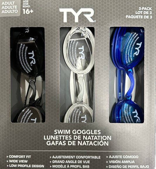 TYR Adult Swim Goggles 3-Pack, Ages 16+ product photo 2