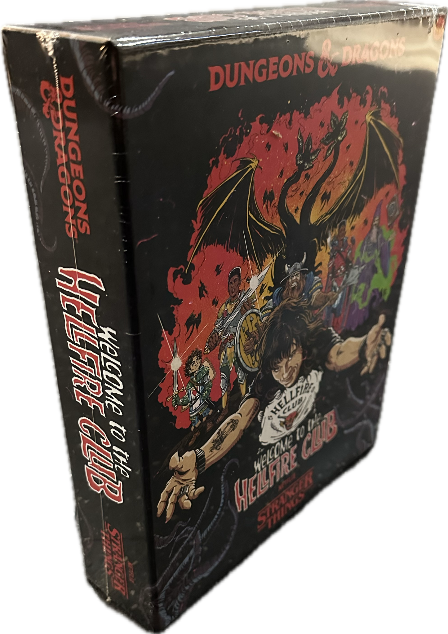 Three-quarter view of the sealed Dungeons & Dragons Stranger Things game box