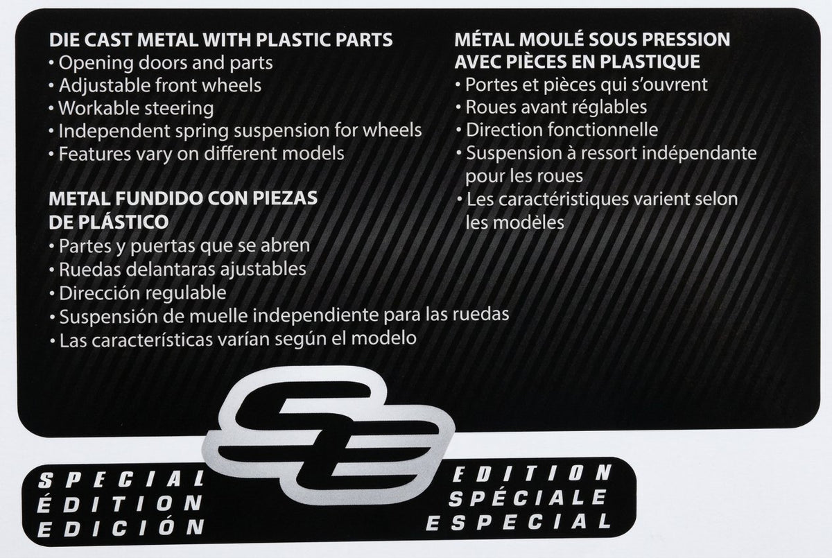 Maisto Special Edition package back with die-cast feature details