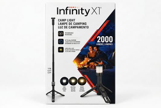 Infinity X1 2000 Lumen Rechargeable Camp Light with Telescoping Tripod product photo 1