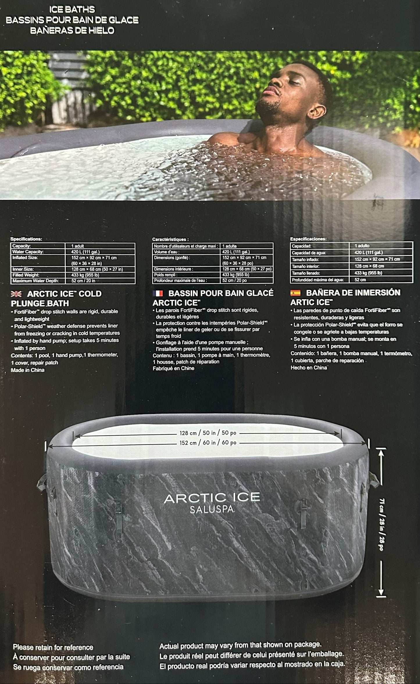 SaluSpa Arctic Ice Cold Plunge Ice Bath - 420 L product photo 7