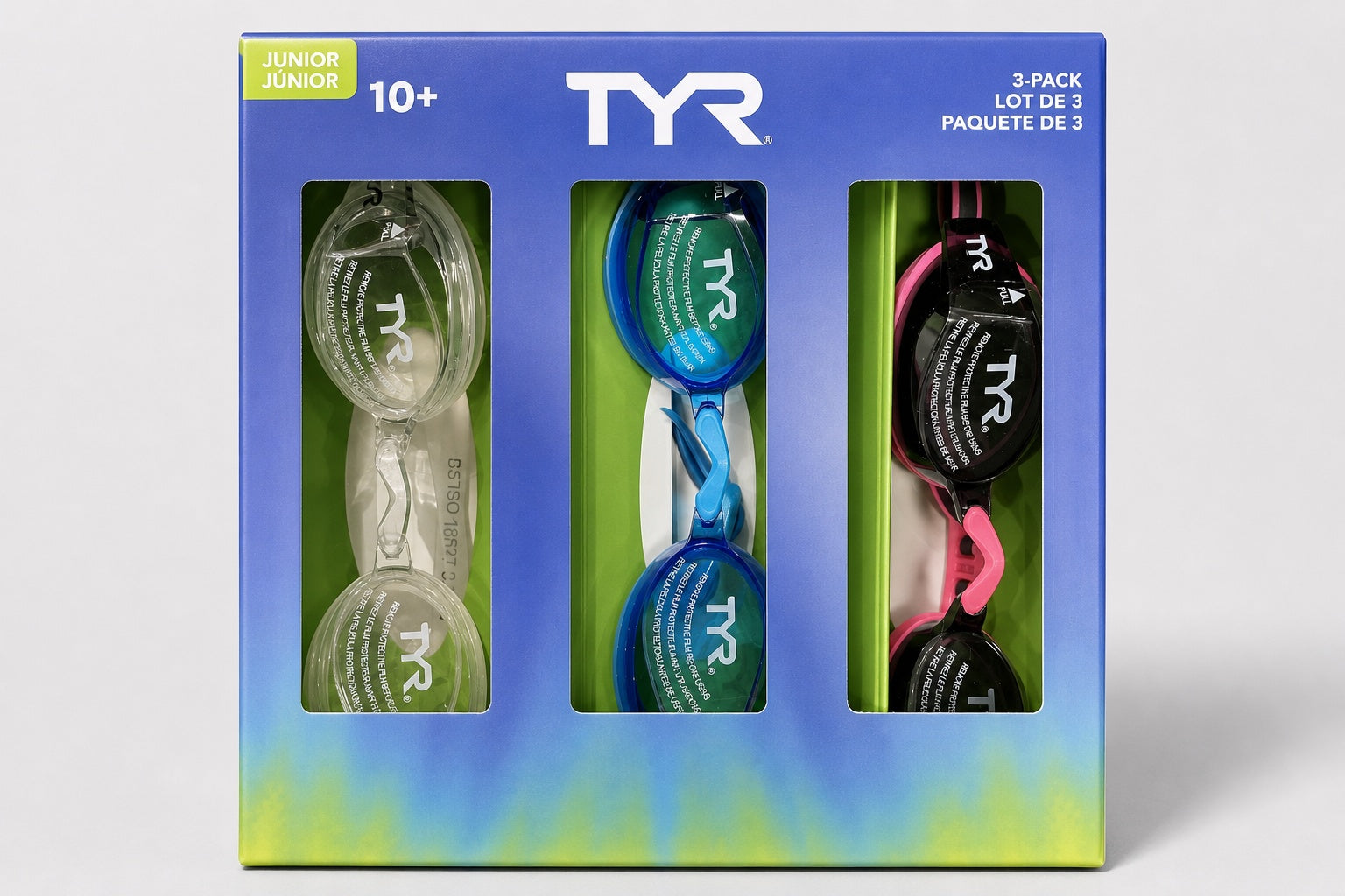 TYR Junior Swim Goggles 3-Pack, Ages 10+ product photo 4