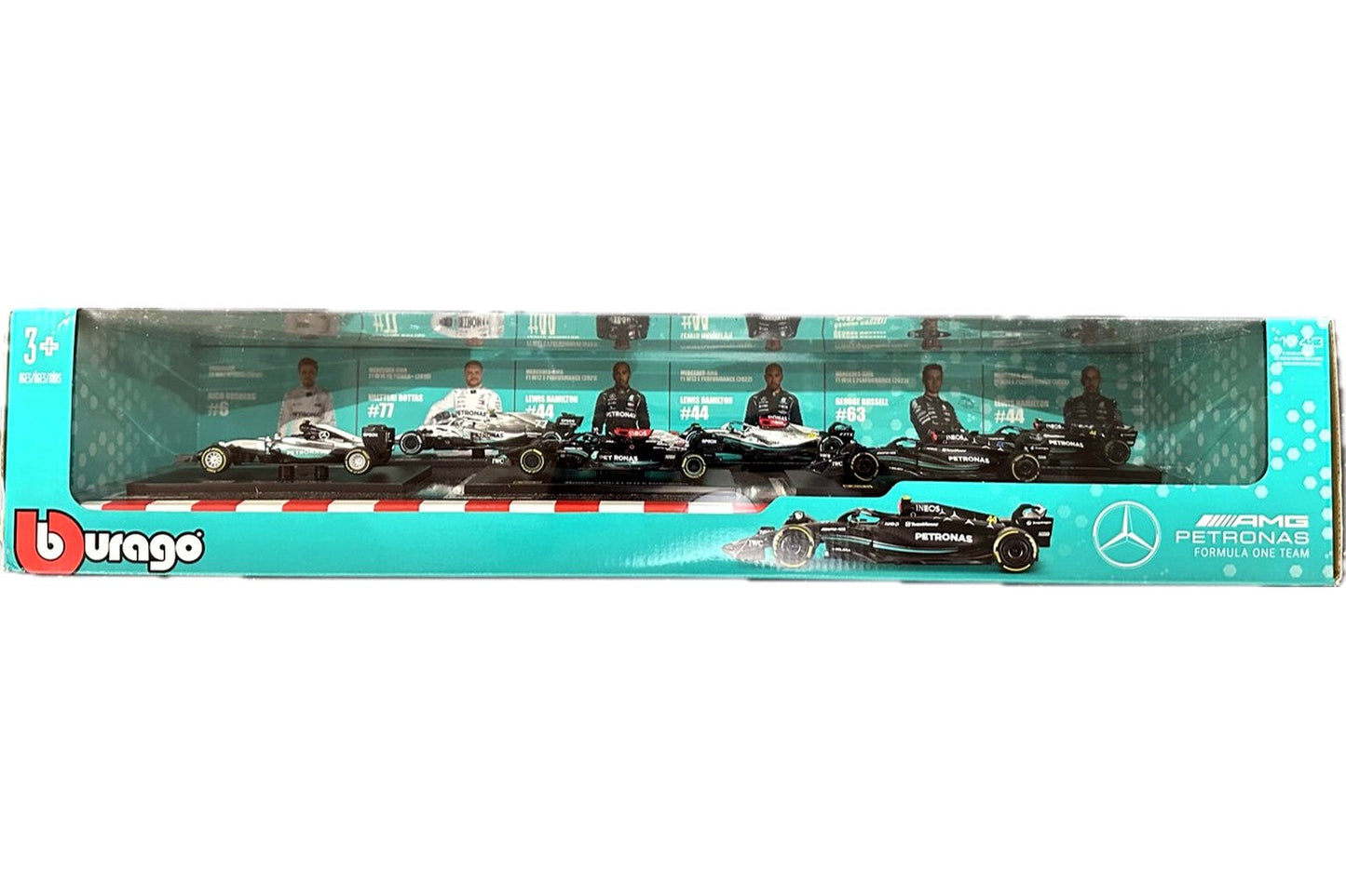 Bburago Mercedes-AMG Petronas Formula Racing 1:43 Die-Cast 6-Pack product photo