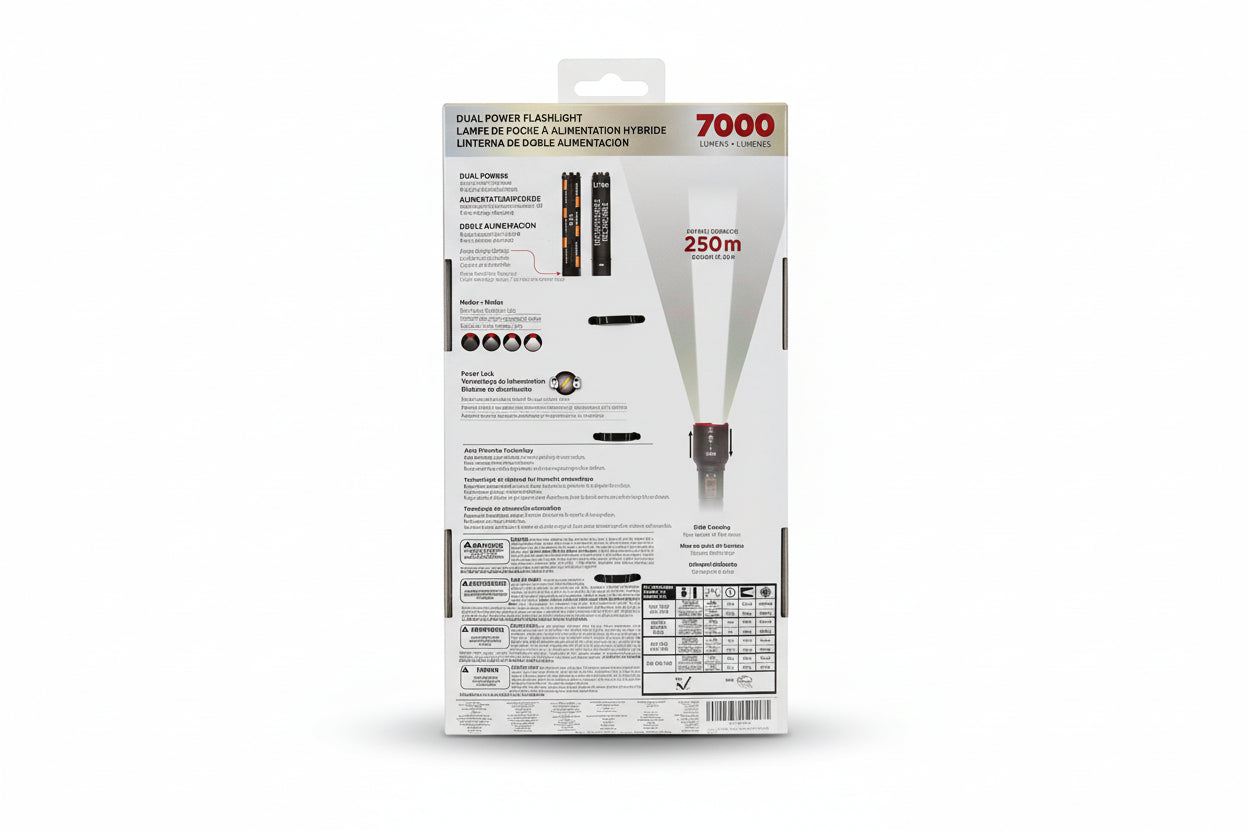 Lampe torche rechargeable Infinity X1 7000 lumens à double alimentation