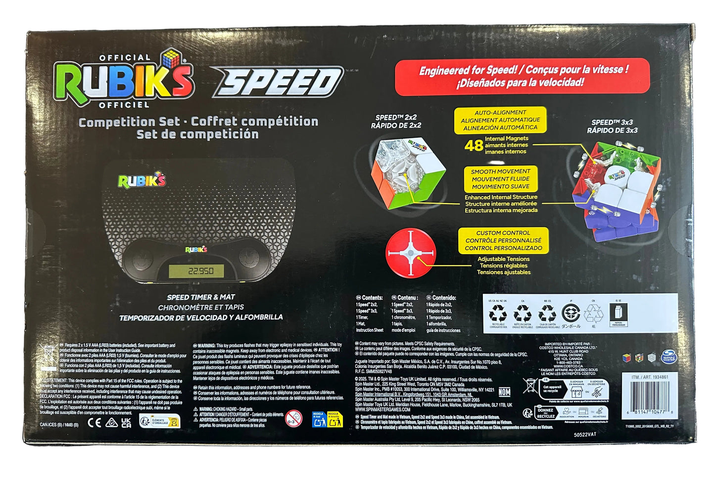 Official Rubik's Speed Competition Set with Timer & Mat