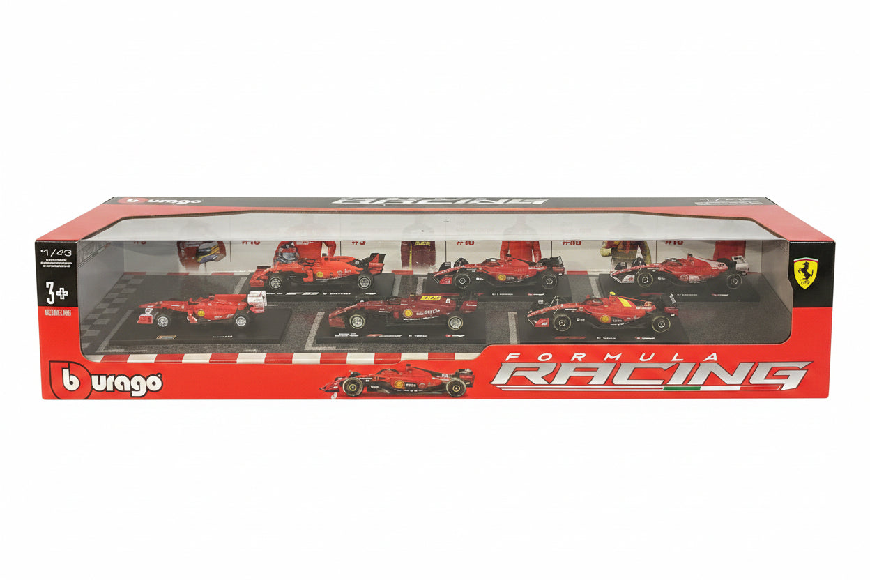 Model car set in a Wurago packaging with Formula Racing branding on a dark background.