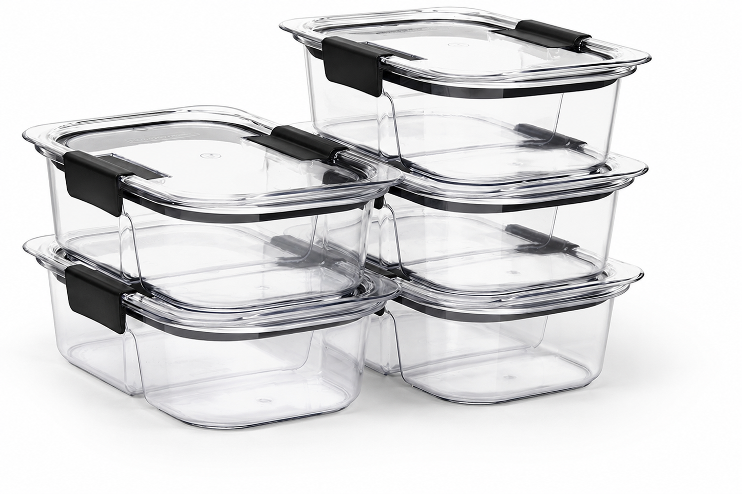 Ensemble de 10 contenants de préparation de repas Rubbermaid Brilliance Stainshield