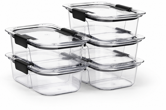 Ensemble de 10 contenants de préparation de repas Rubbermaid Brilliance Stainshield