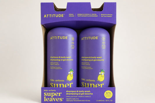 ATTITUDE Super Leaves Kids 2-in-1 Shampoo & Body Wash - Vanilla & Pear, 2 x 946 mL product photo 5