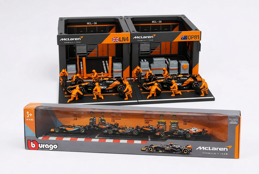 Bburago 1:43 McLaren Formula Racing Paddock & 6-Car Collection Set product photo 1