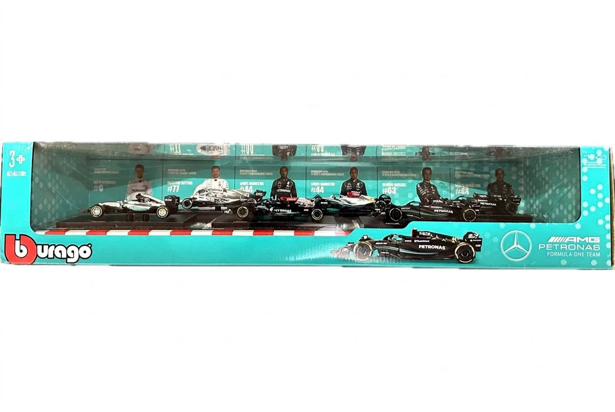Bburago Mercedes-AMG Petronas Formula Racing 1:43 Die-Cast 6-Pack