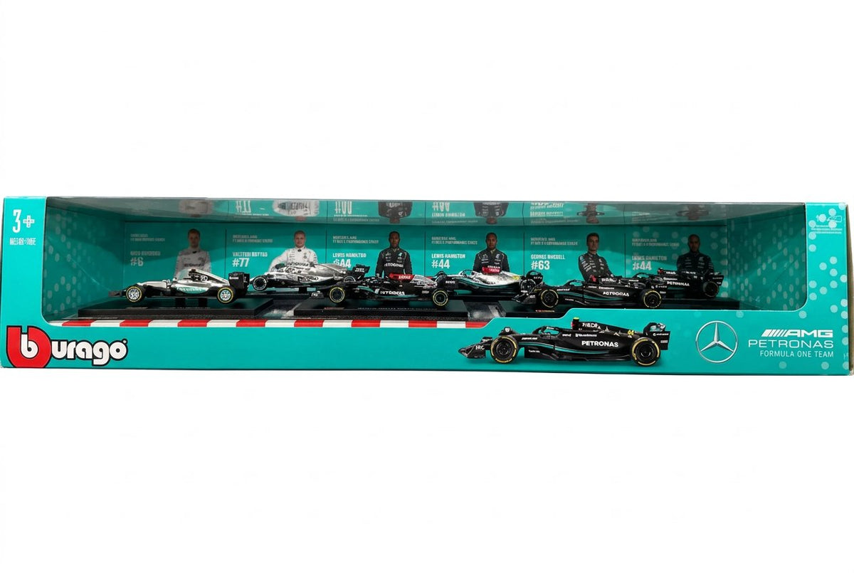 Bburago Mercedes-AMG Petronas Formula Racing 1:43 Die-Cast 6-Pack product photo