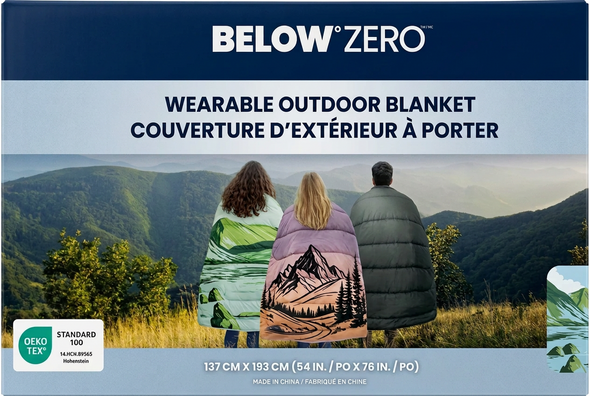 Below Zero 2-in-1 Wearable Outdoor Blanket - Green, 137 x 193 cm product photo 3
