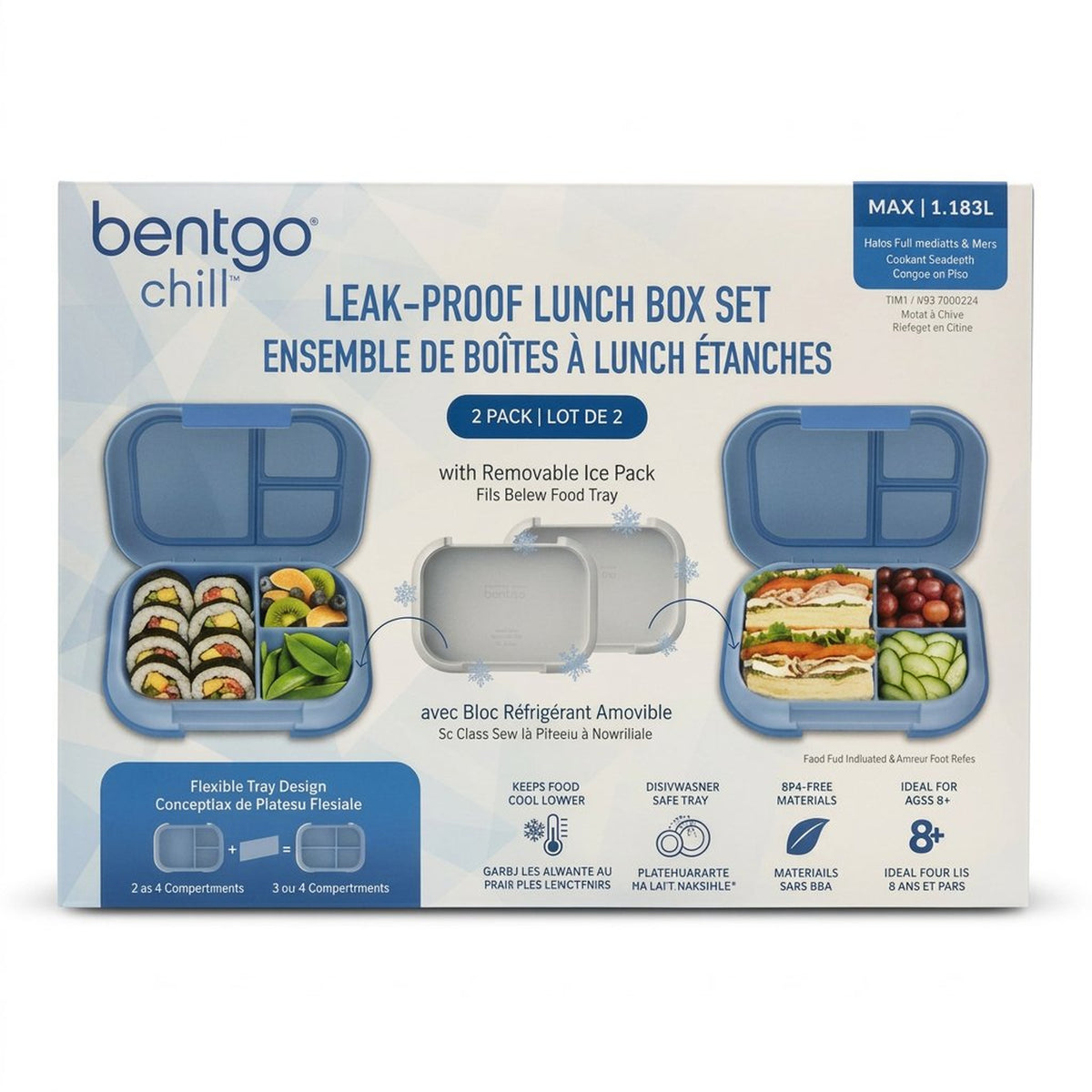 Bentgo Chill leak-proof lunch box set packaging on a dark surface