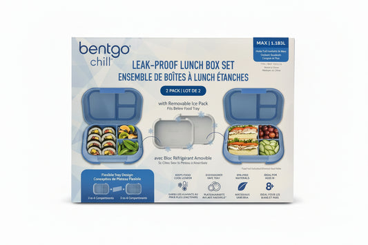 Bentgo Chill leak-proof lunch box set packaging on a dark surface