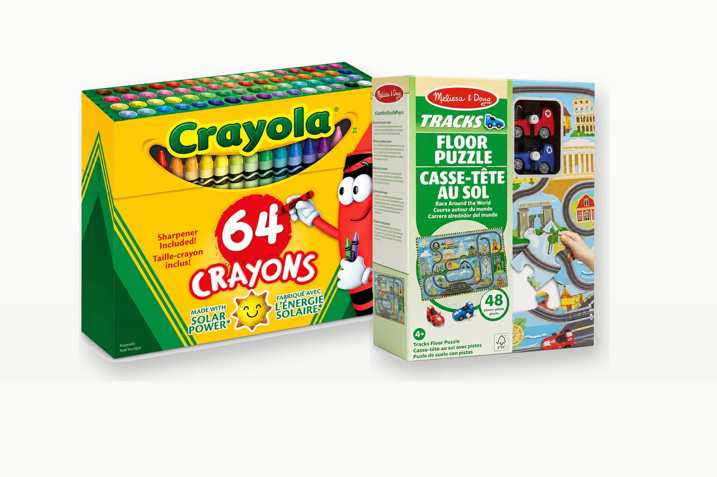 Crayola Crayons & Melissa & Doug Tracks Puzzle Bundle bundle hero image