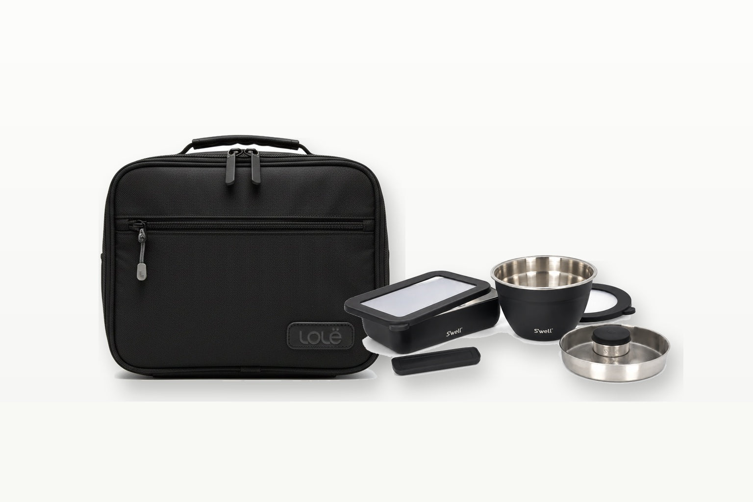 Lole Lunch Bag & S'well Bento Box Bundle - Black/Modern bundle hero image