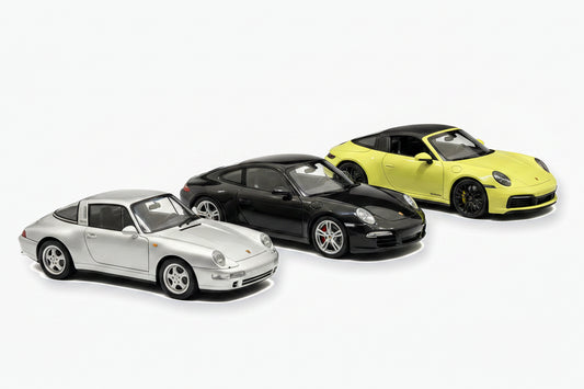 Maisto Special Edition 1:18 die-cast toy car bundle with yellow, black, and white silver cars