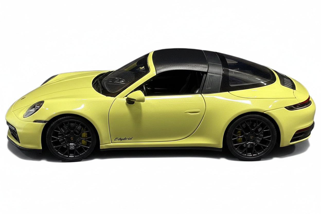 Maisto Special Edition 1:18 Yellow Die-Cast Toy Car with E-Hybrid Marking