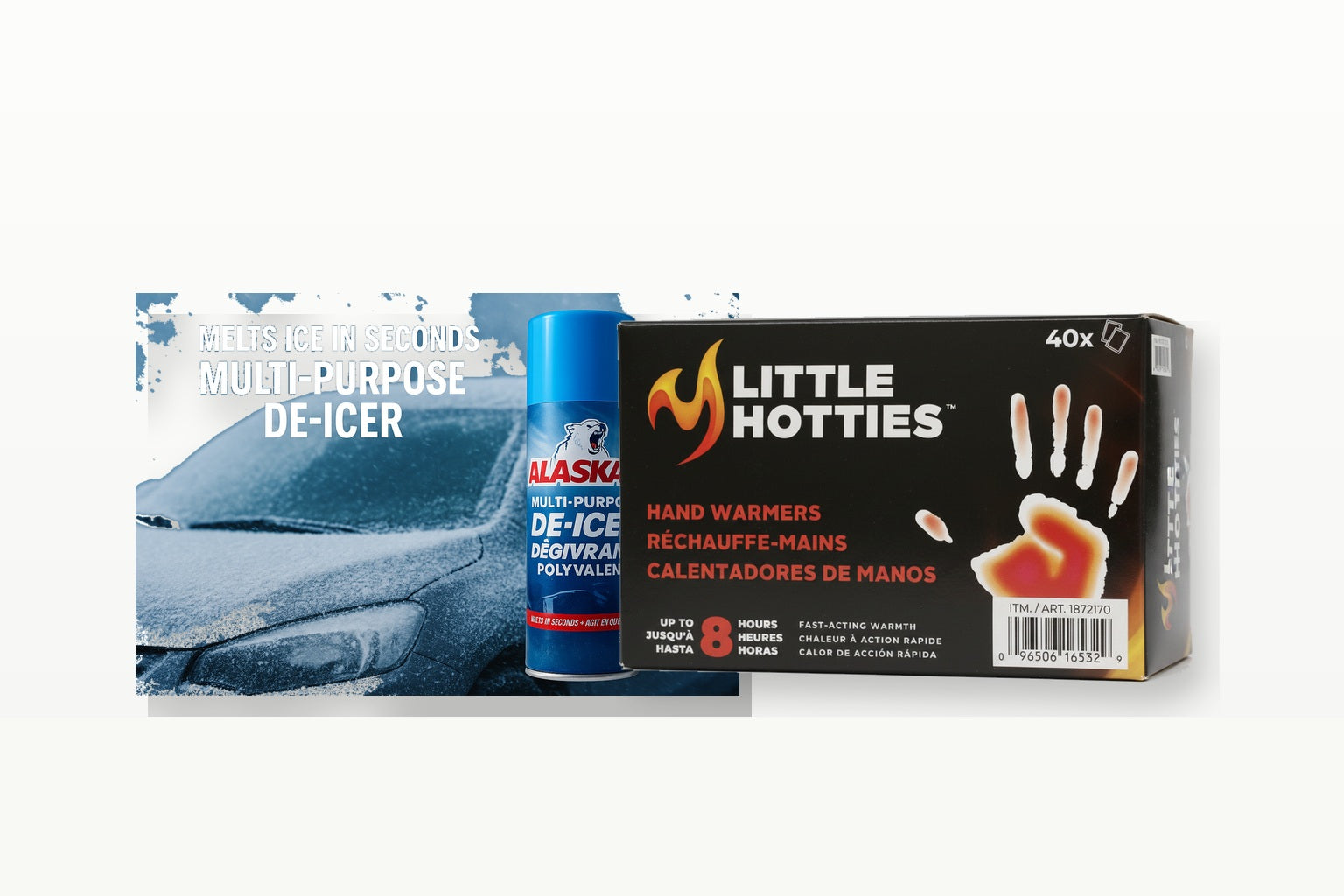Winter Car Comfort Kit - De-Icer & Hand Warmers bundle hero image
