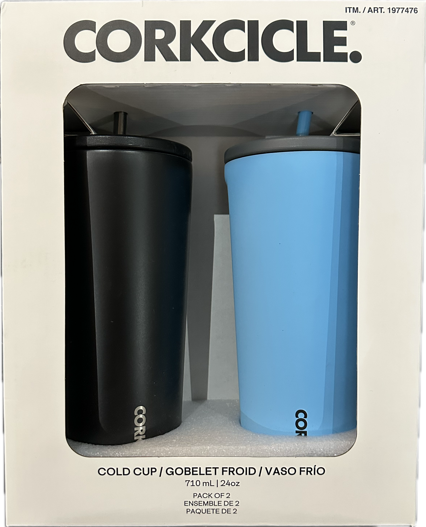 Corkcicle Cold Cup 24 oz 2-Pack in Blue/Black