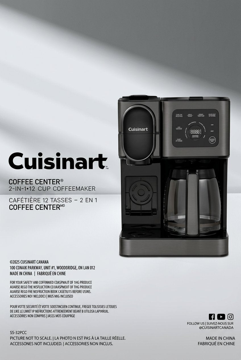 Cuisinart Coffee Center 2-in-1 12 cup coffeemaker package back