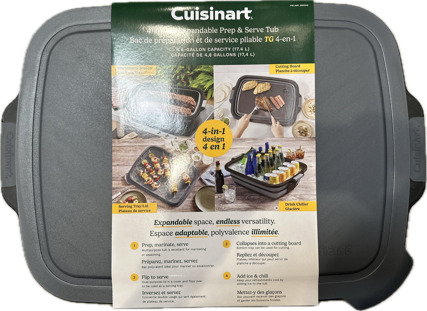 Cuisinart 4-in-1 Expandable Prep & Serve Tub - 17.4 L product photo 2