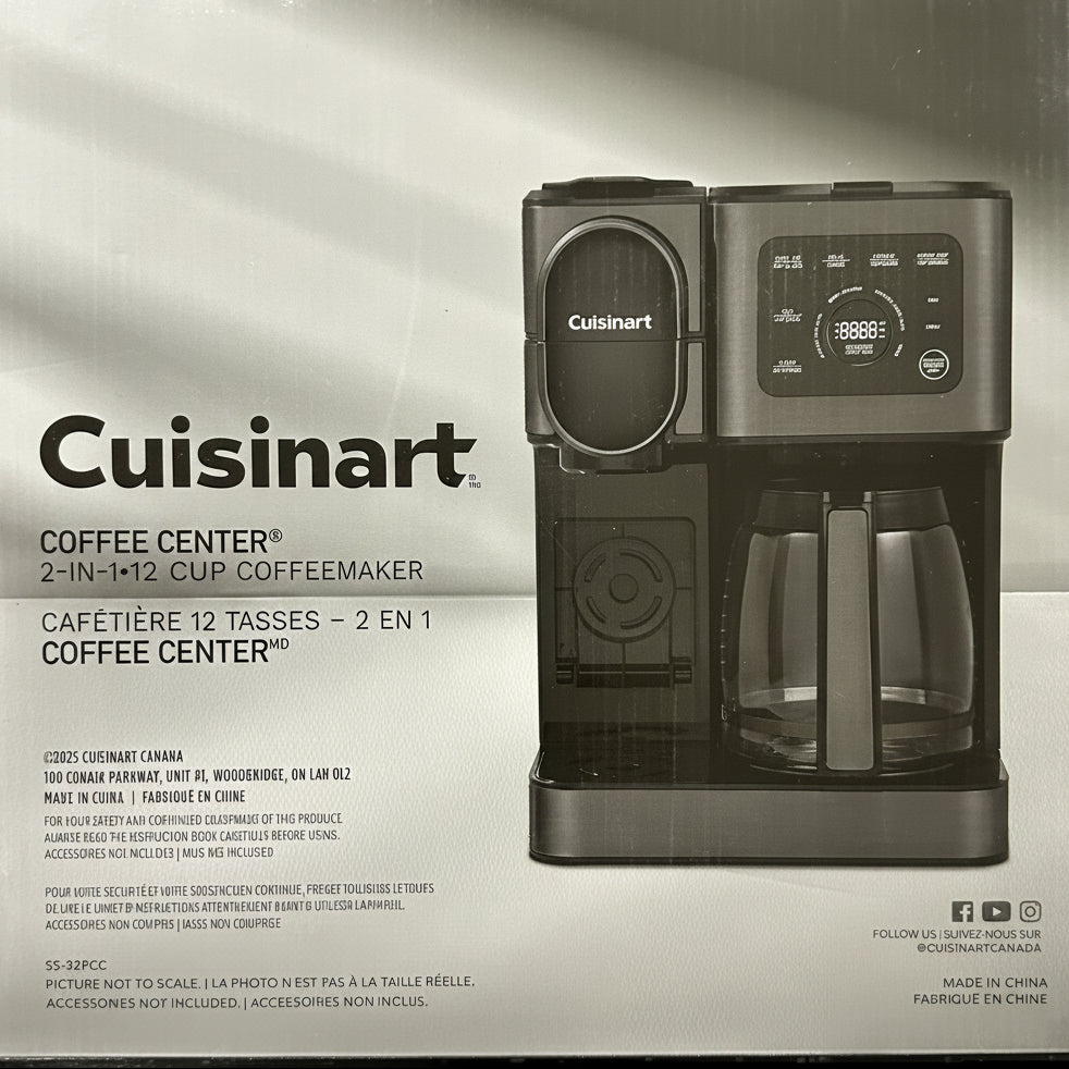 Cuisinart Coffee Center 2-in-1 12 cup coffeemaker package back