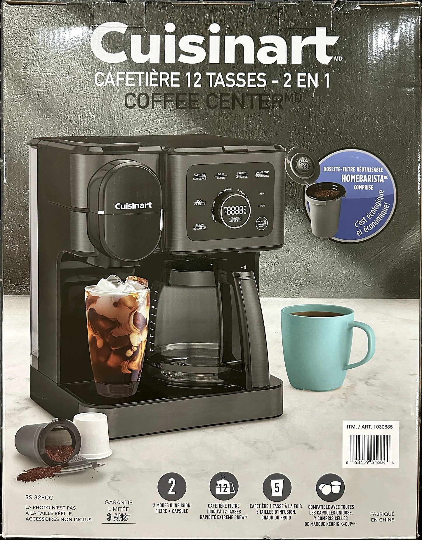 Cuisinart Coffee Center 2-in-1 12 cup coffeemaker package front