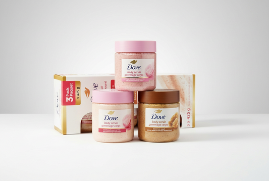 Dove Body Scrub 3-Pack studio hero image