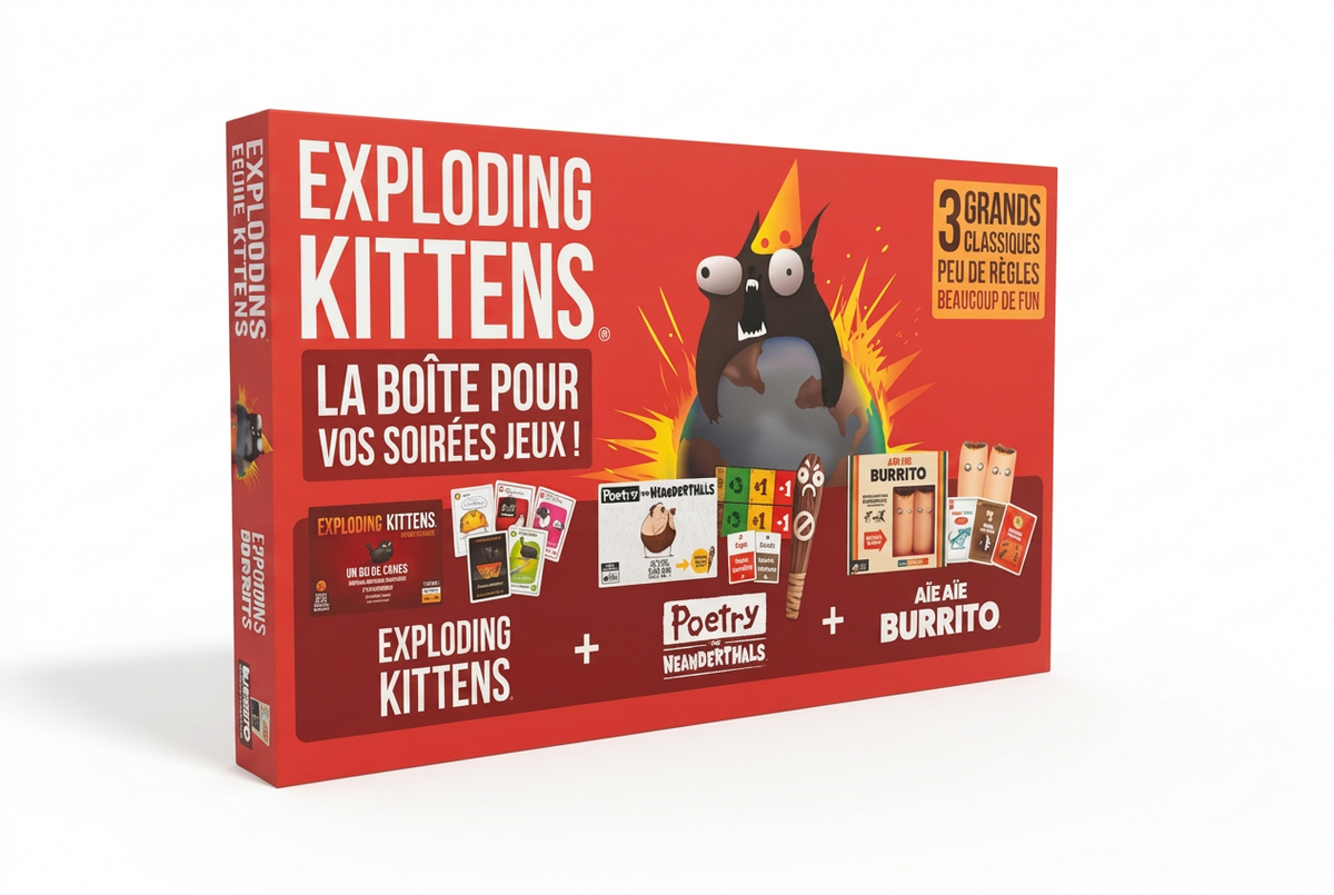 Exploding Kittens Party Game Bundle - 3 Games Collection