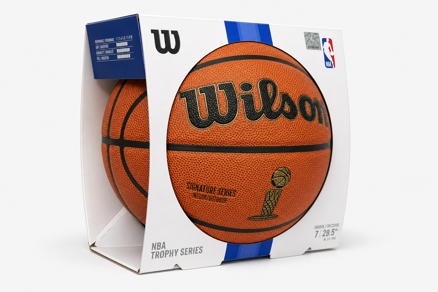 Wilson NBA Trophy Series size 7 basketball in retail package