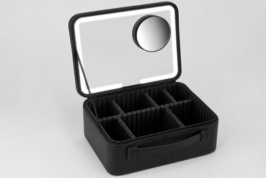 Sheffield Labs REMI travel vanity case with LED mirror