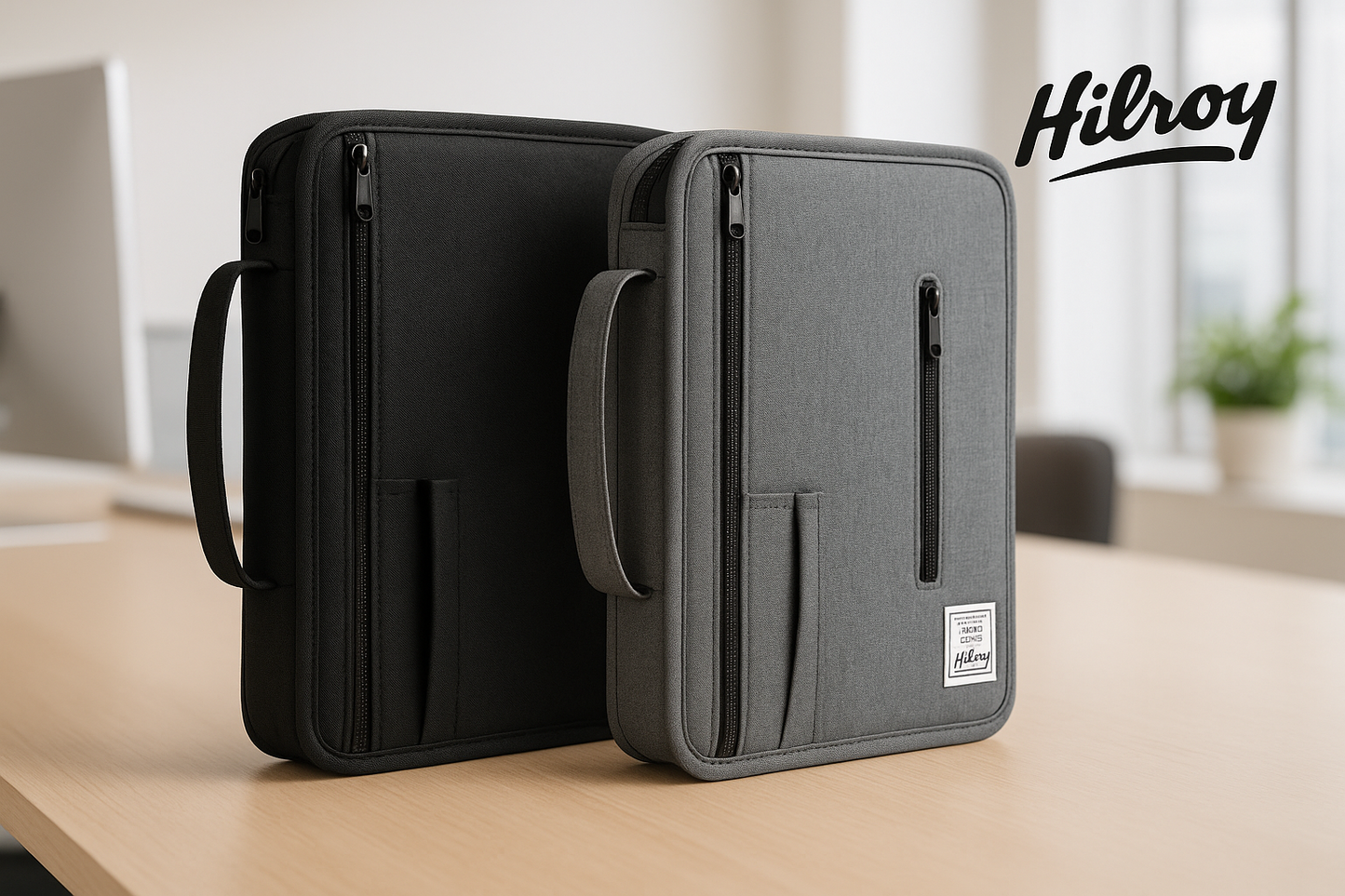 Hilroy 2" D-Ring Zipper Binder with Front Zipper Pockets