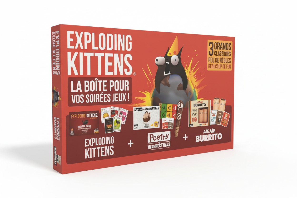 Exploding Kittens Party Game Bundle - 3 Games Collection