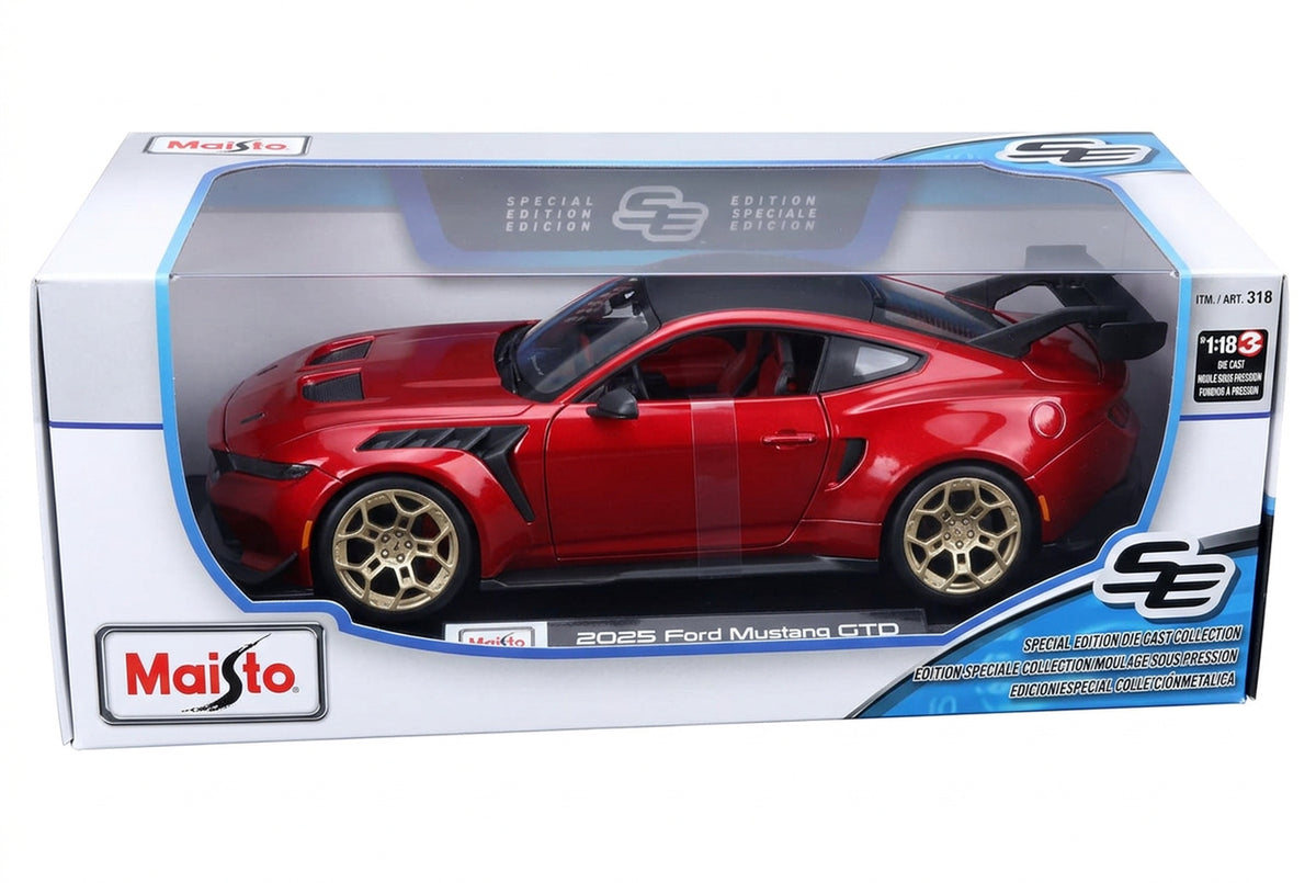 Maisto 2025 Ford Mustang GTD Red 1:18 Scale Die-Cast Model product photo 3