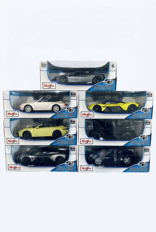 Maisto Special Edition 1:18 die-cast toy car bundle with seven boxed cars