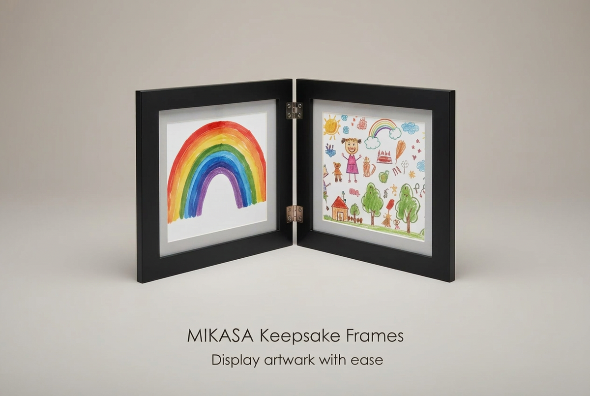 Mikasa Home Accents Keepsake Frames - Black Book-Style Display Frames (Set of 2) product photo 1