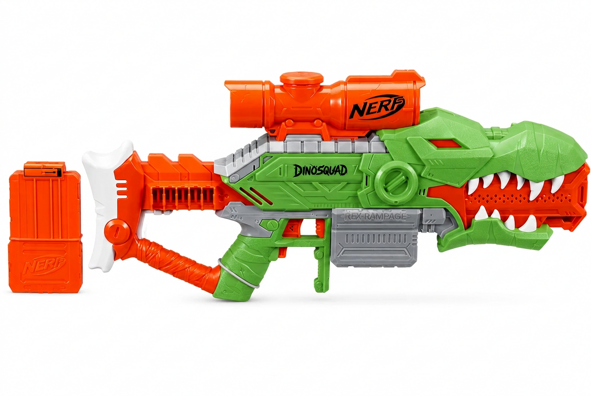 NERF DinoSquad Combo Pack - Rex-Rampage Blaster with 15 Darts product photo 1