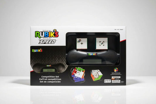 Rubik's Speed cube packaging with Rubik's logo and product images.