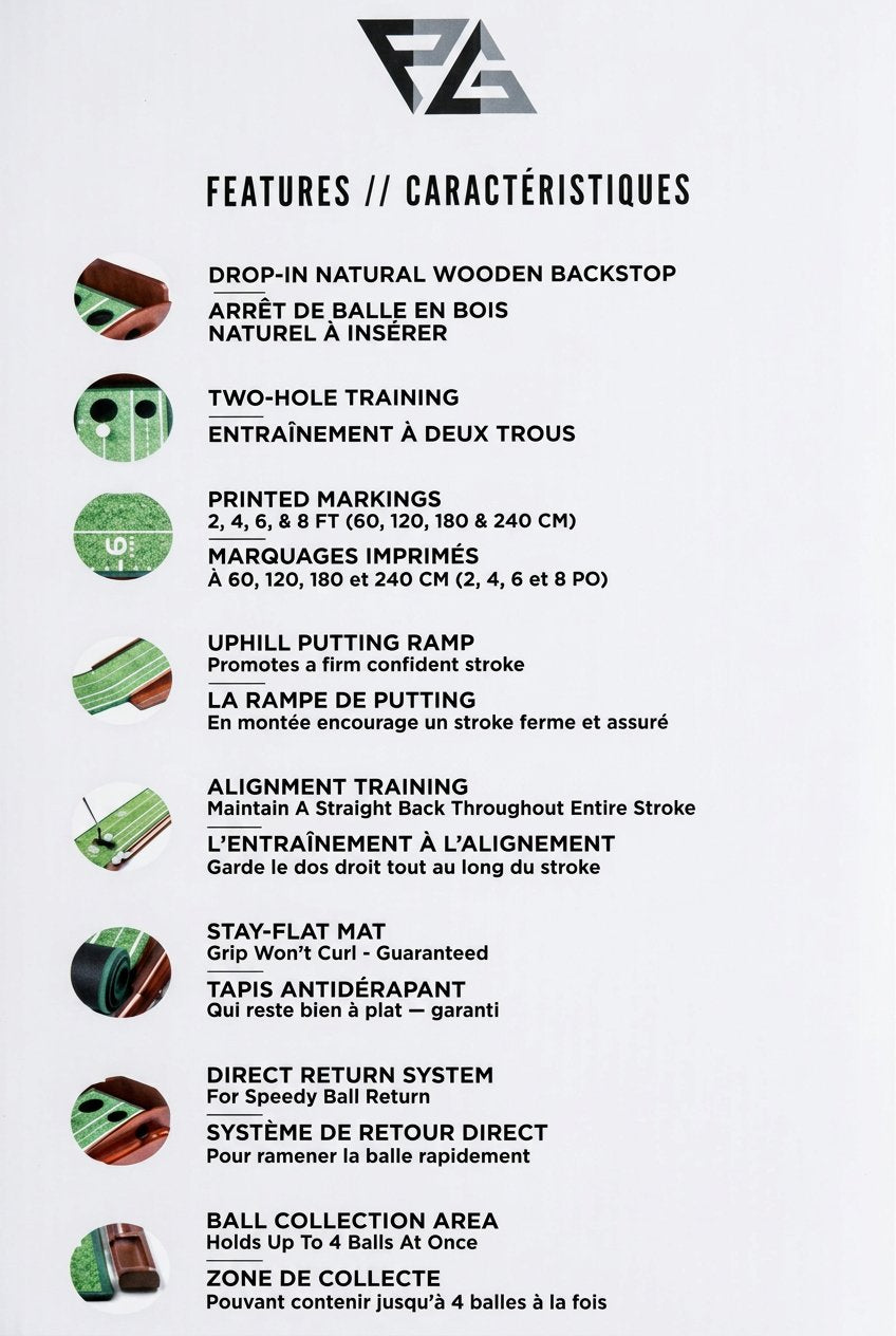 Palladium Golf Indoor Putting Mat with Ball Return – 3 m product photo 2