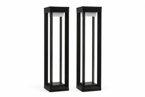 Prisma Solutions solar pathway bollard lights set of 2 on a clean background