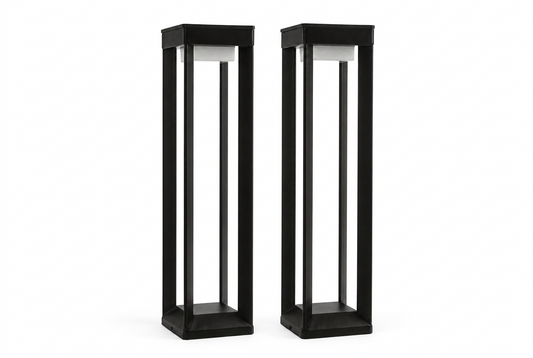 Prisma Solutions solar pathway bollard lights set of 2 on a clean background
