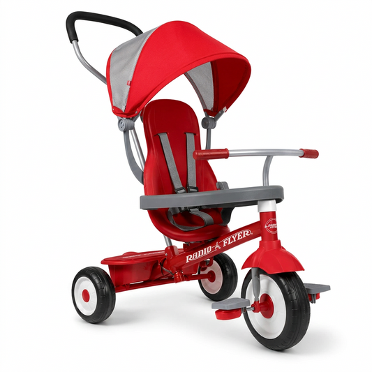 Radio Flyer 4-in-1 Stroll 'N Trike - Red Toddler Tricycle product photo 1