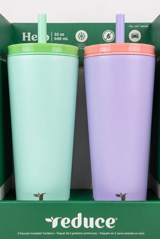 Reduce 32oz Vacuum Insulated Tumblers with Spill-Proof Straw (Set of 2) product photo 2