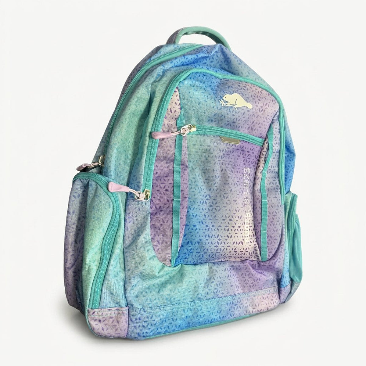 Roots 38L backpack angled view showing front and side zippered pockets
