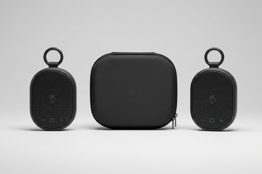 Enceinte Bluetooth Skullcandy Kilo – Lot double avec étui de voyage en EVA