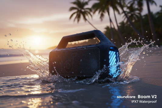 Enceinte Bluetooth portable Soundcore Boom V2 - Puissance de 80 W, étanchéité IPX7, autonomie de 24 h