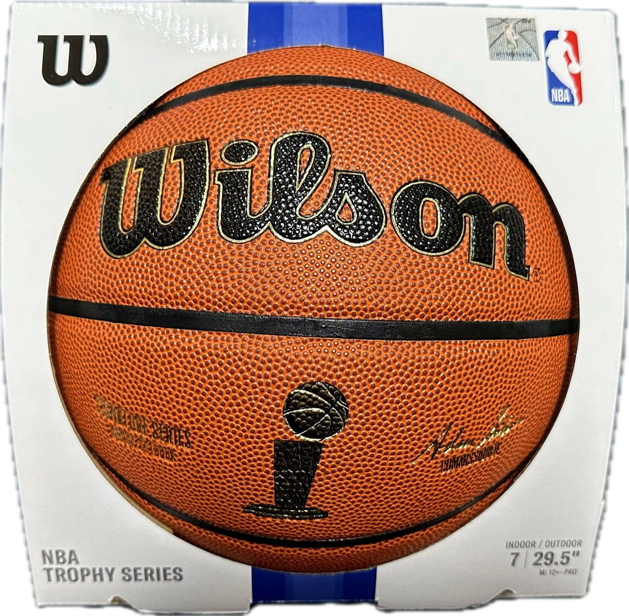 Wilson NBA Trophy Series size 7 basketball retail package front