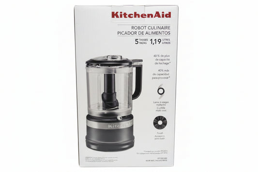 KitchenAid 5-cup matte black food chopper retail package